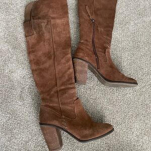 Dolce Vita suede heeled knee high boots size 7